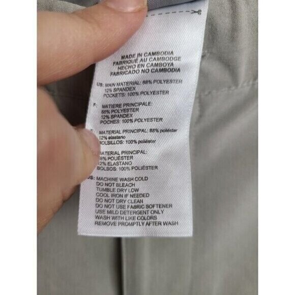 Adidas Mens Chino Pants Size 36 Gray Nylon Hiking Outdoor Activewear Casual - Picture 5 of 8